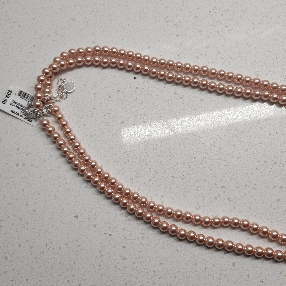 Charter Club Pink Pearl Necklace Double Strand